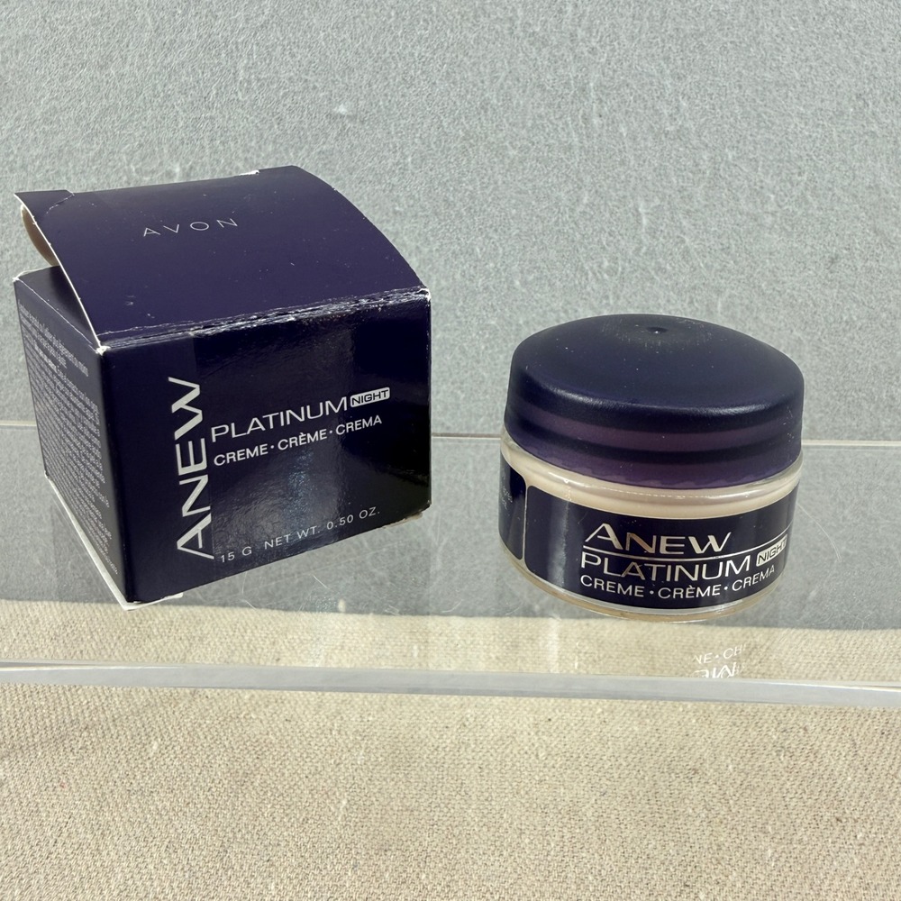 Avon Anew Platinum Night Cream 0.50 oz‎ 15 g Anti-Aging Moisturizer Travel Size